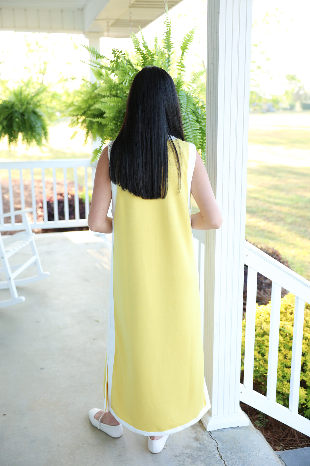 On the Go Midi Dress "Lemon"