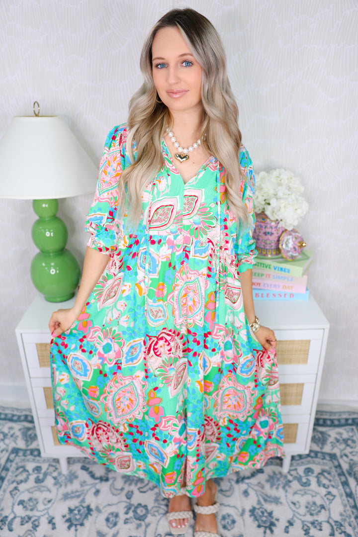 Paisley Perfection Midi Dress