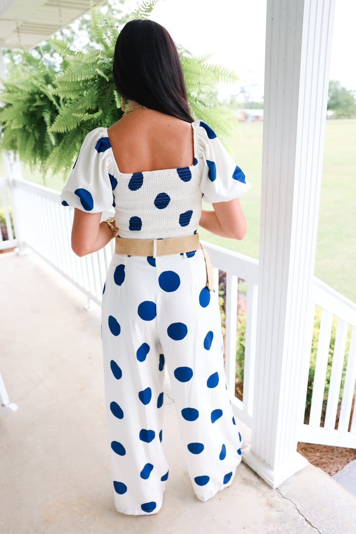 Preppy Polka Dot Set "Navy"