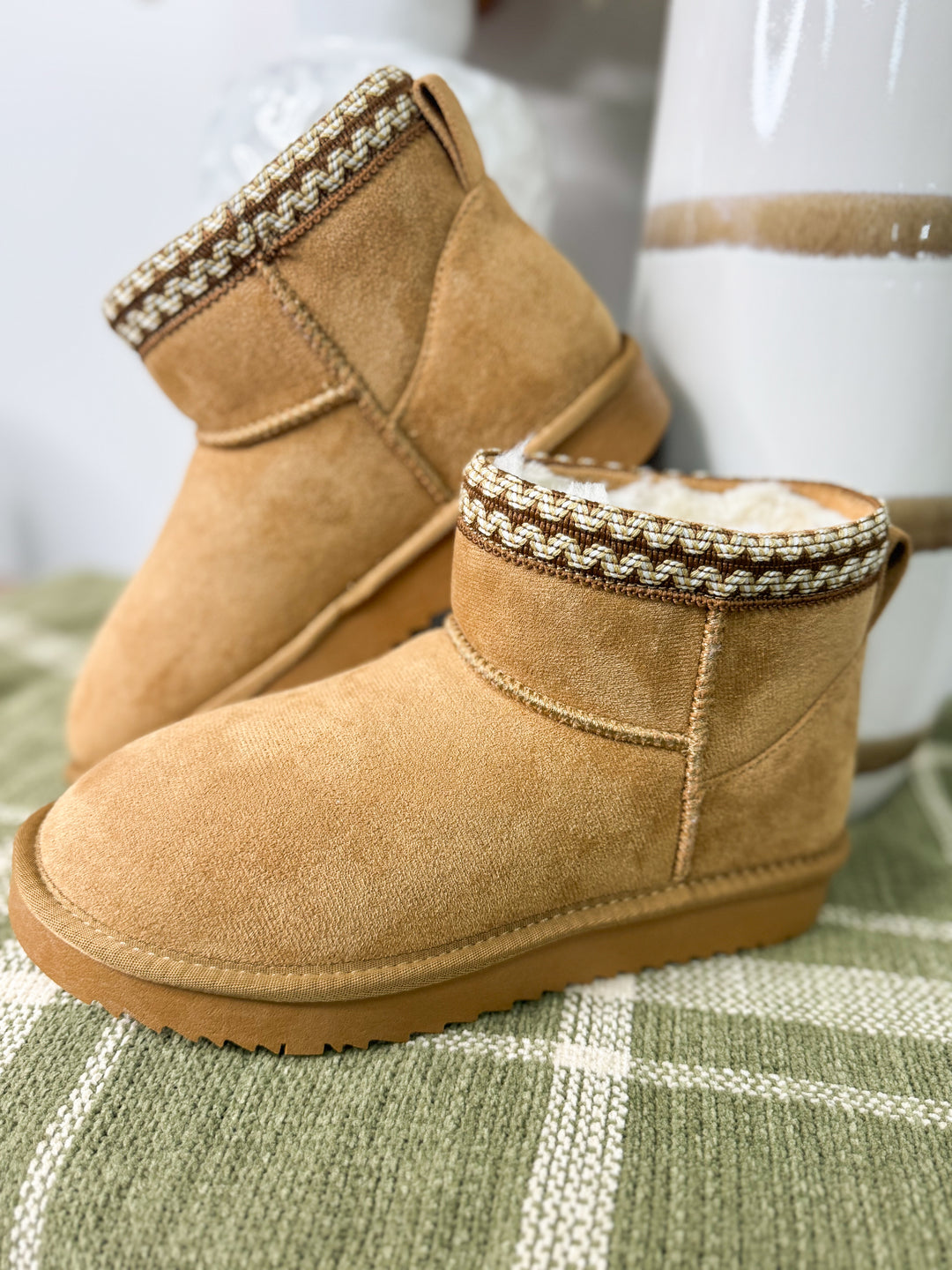 Soda - May Short Platform Bootie "Camel"