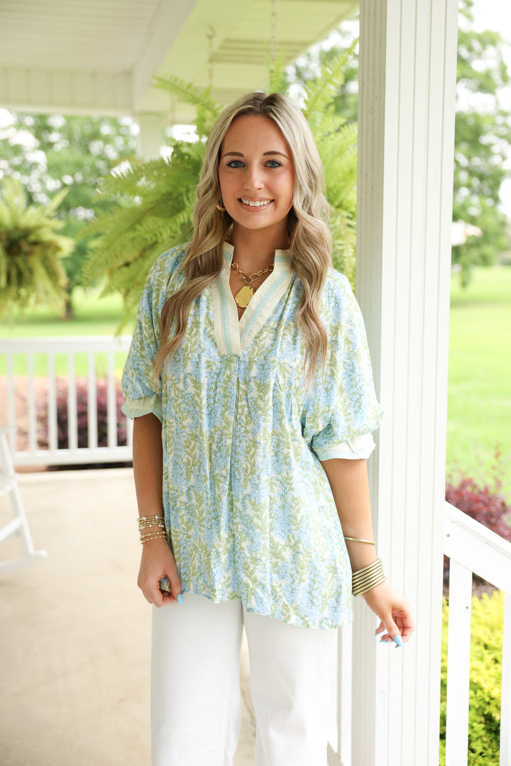 Sunny Sky Printed Top