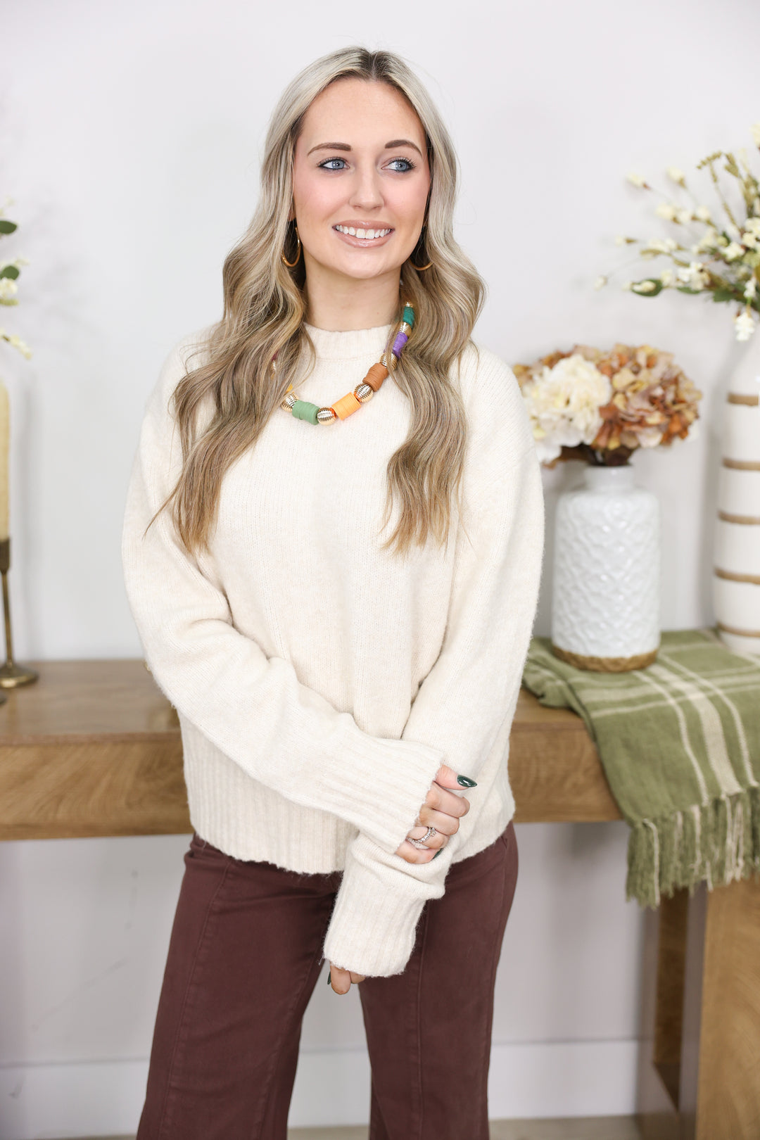 Pull Over Sweater "Light Taupe"