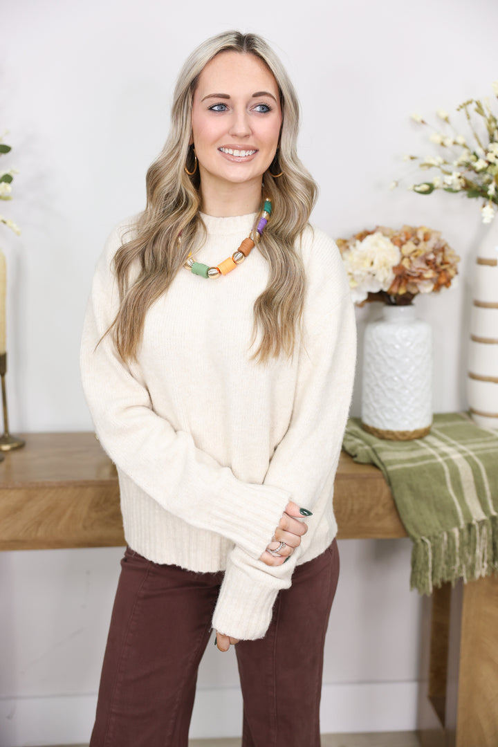 Pull Over Sweater "Light Taupe"