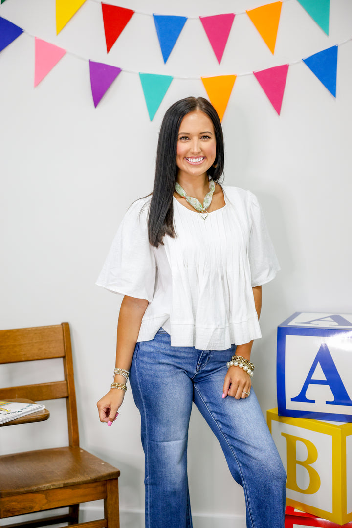 Annie Groove Top "White"