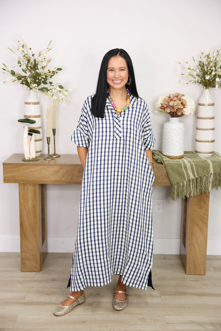 New Style Midi Dress "Navy"