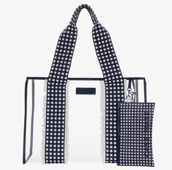 Case-Mate Navy Gingham Jelly Tote Bag