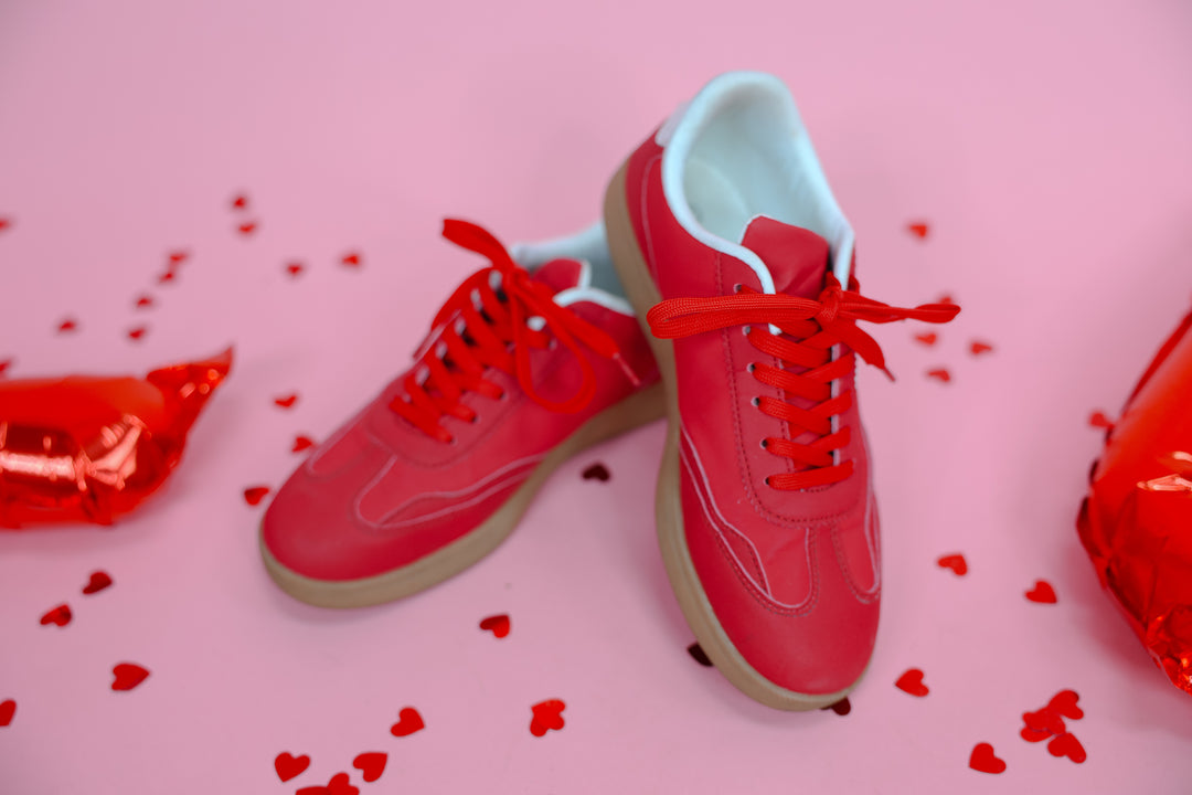 Walker Stripe Sneakers "Red"