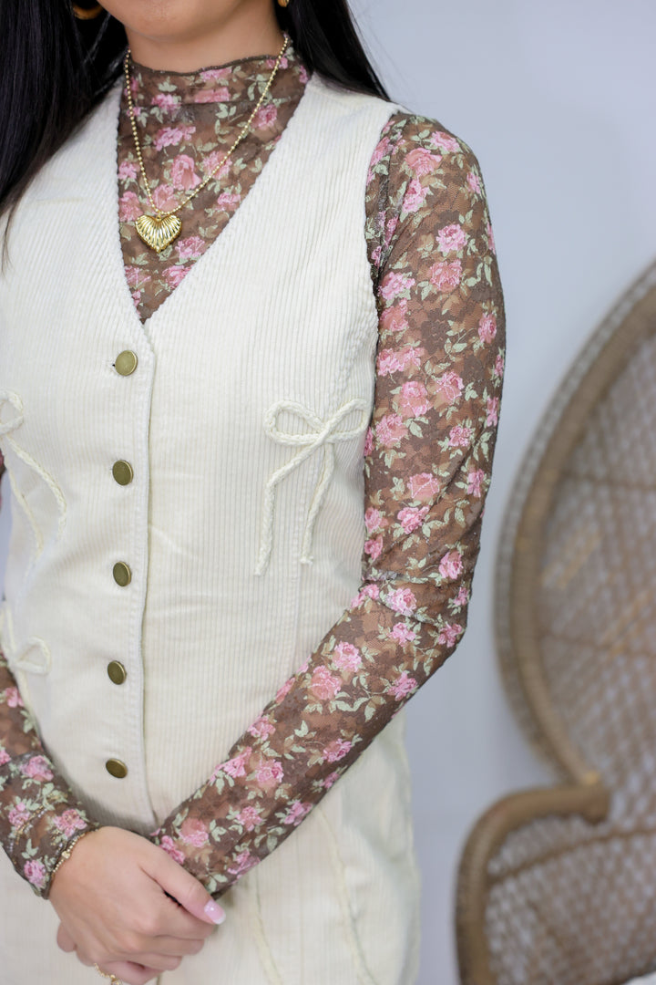 Lovin' Lace Top "Chocolate Floral"