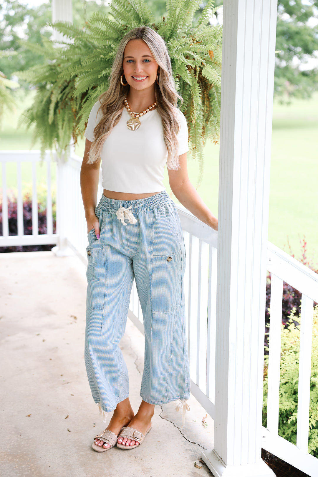 Blue Fore Stripe Pants