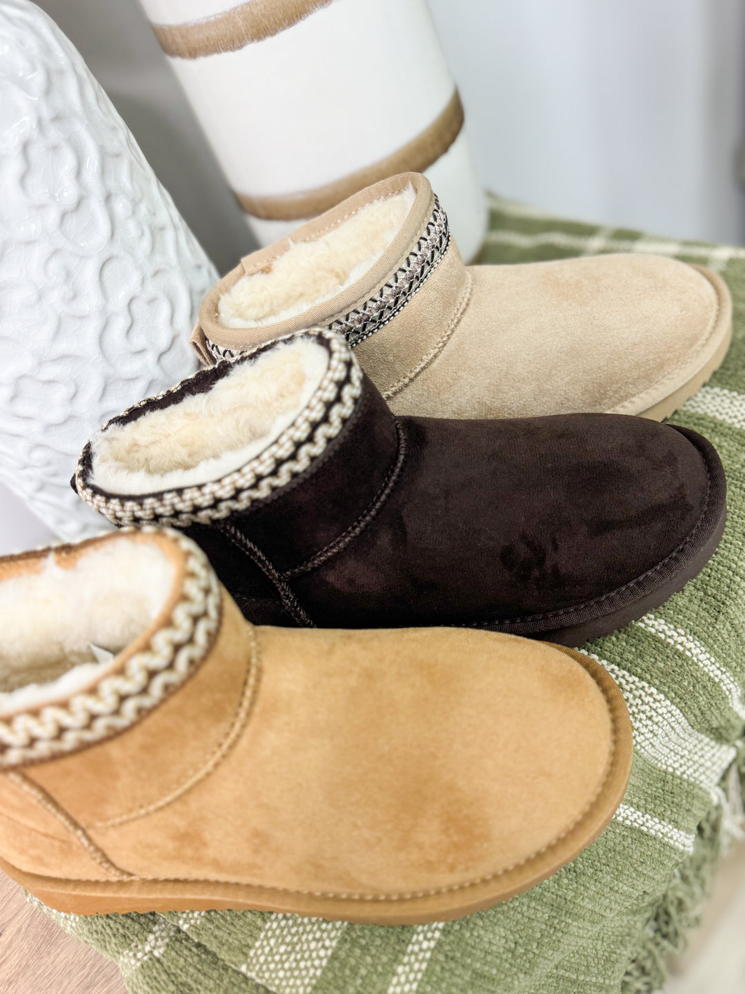 Soda - May Short Platform Bootie "Brown Suede"