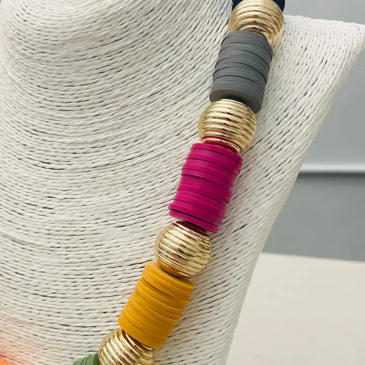 Fall Carousel Necklace "Multi Gold"