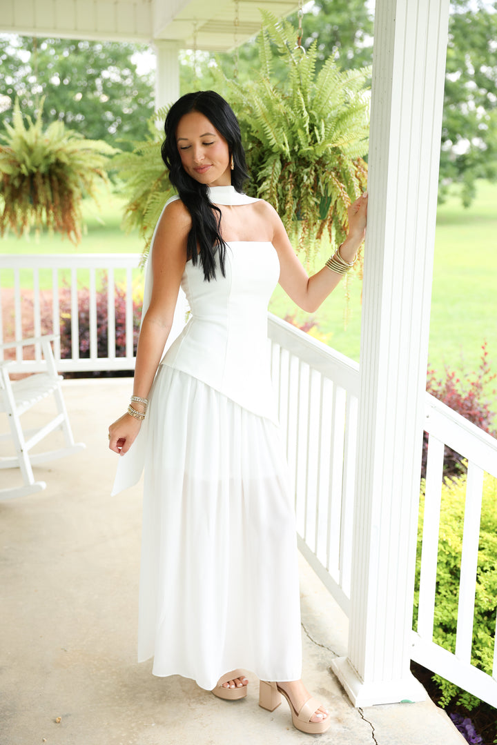 White Magnolia Maxi Dress