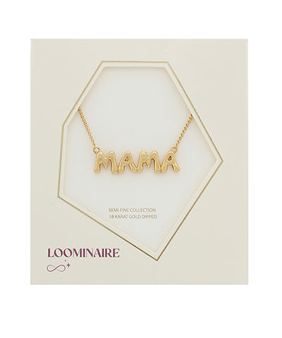 Volume Letter Pendant Necklace "MAMA"
