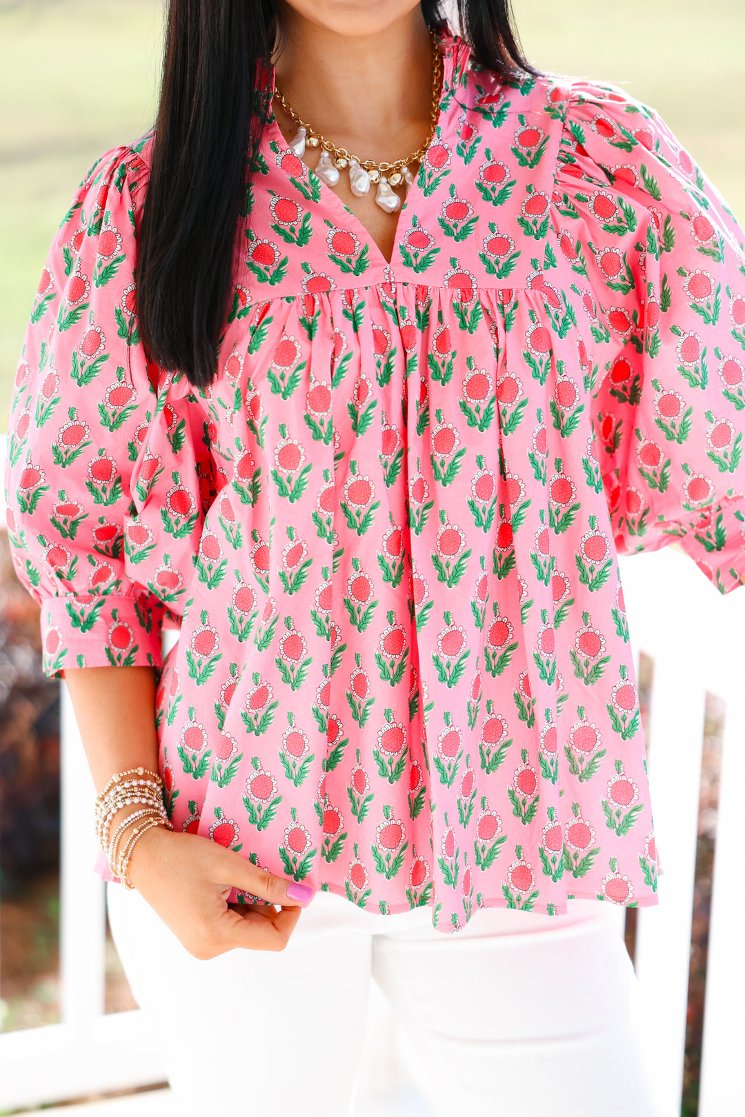 Fresh as Flowers Top "Pink"