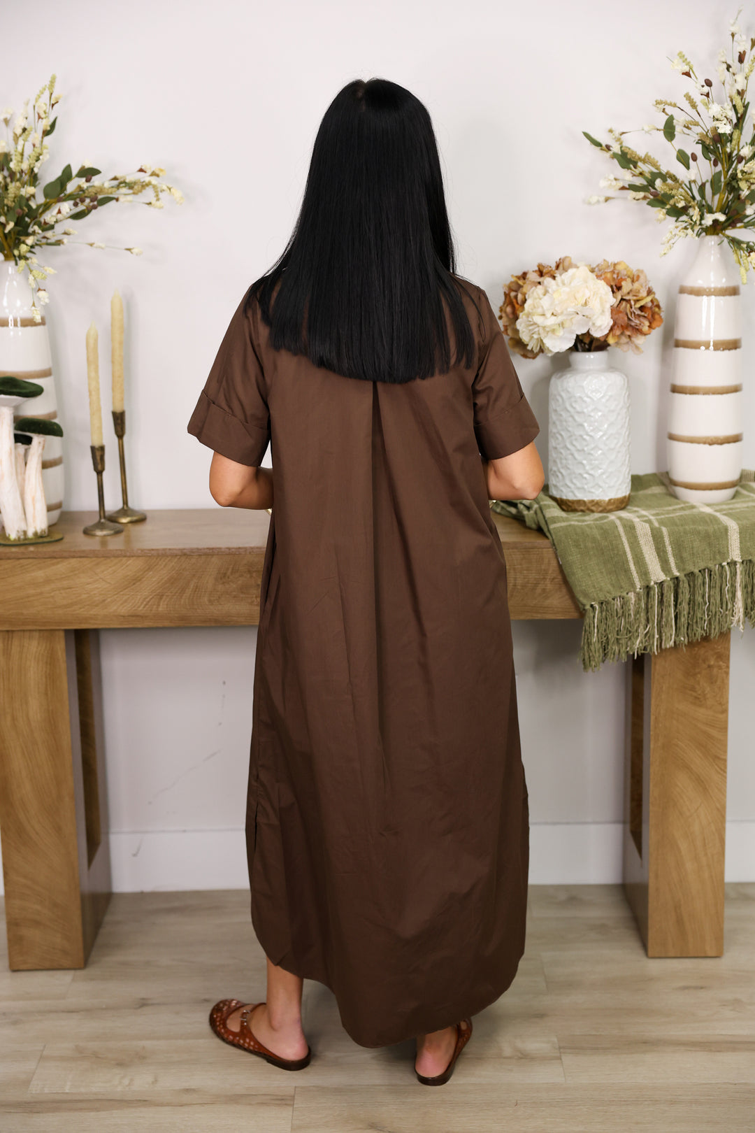The Staple Midi Dress "Brown"
