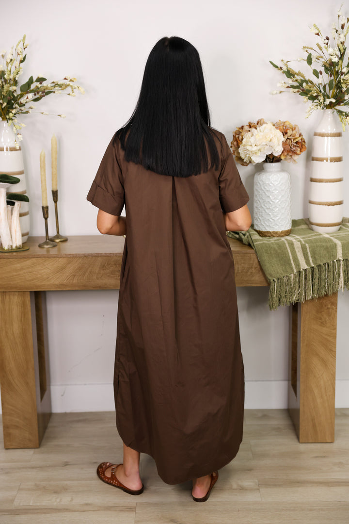 The Staple Midi Dress "Brown"
