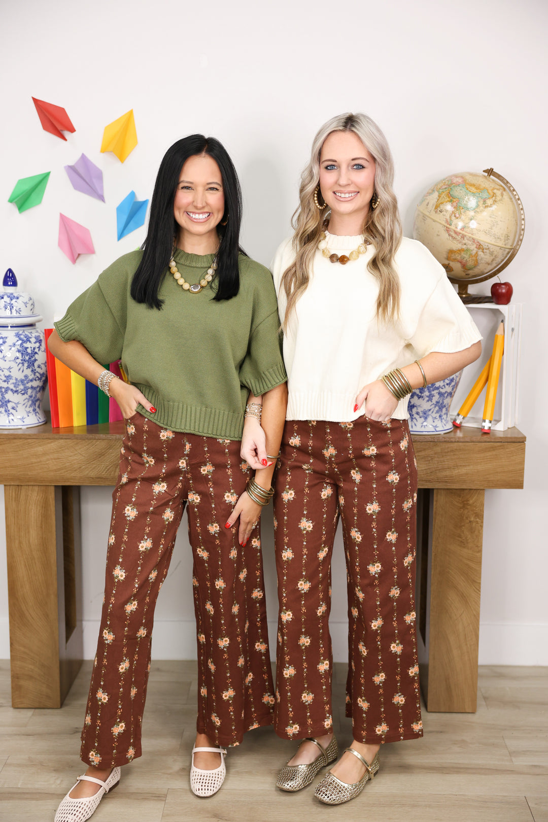 Floral Pants "Brown"