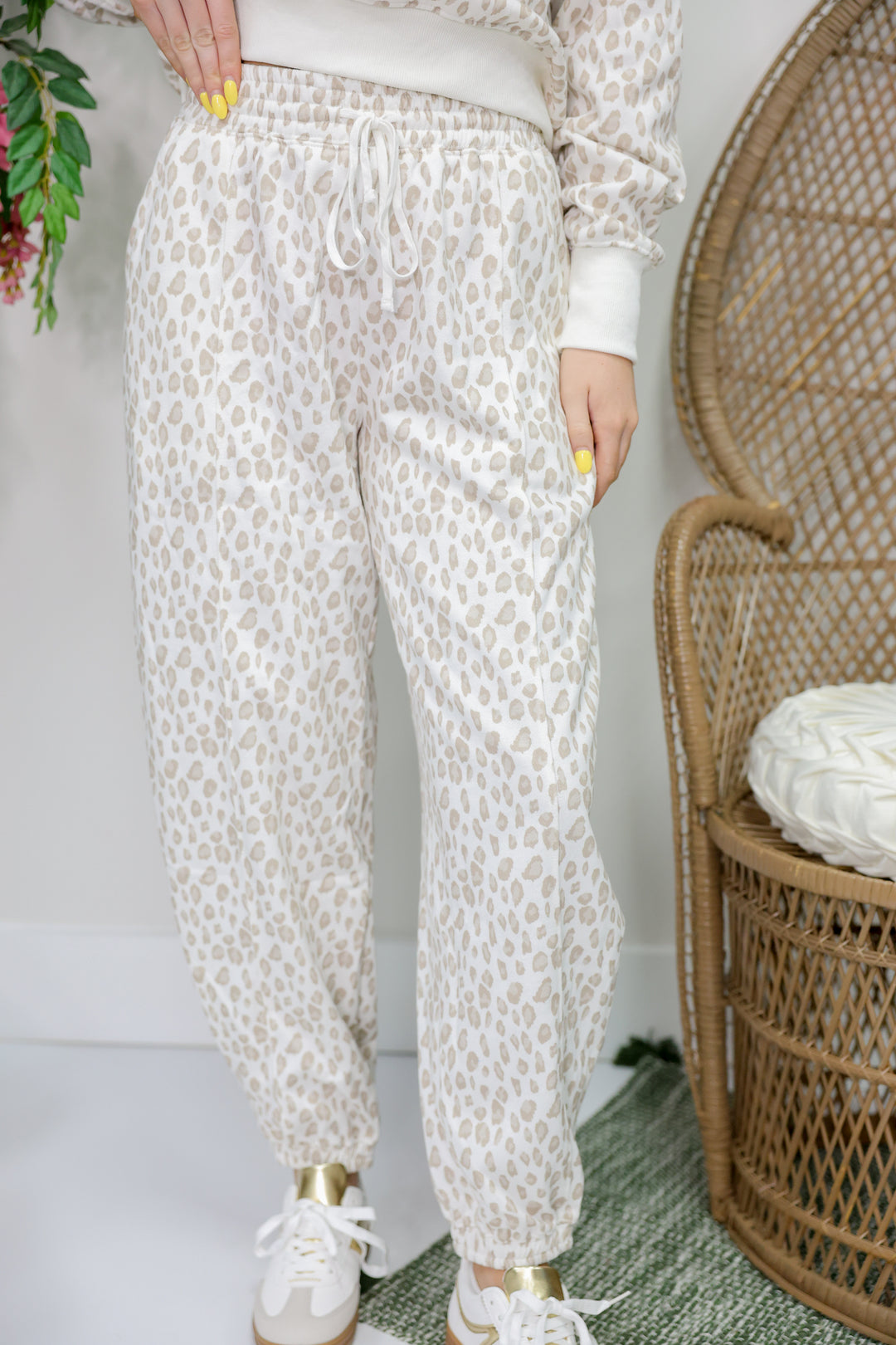 Leopard Fleece Jogger Set