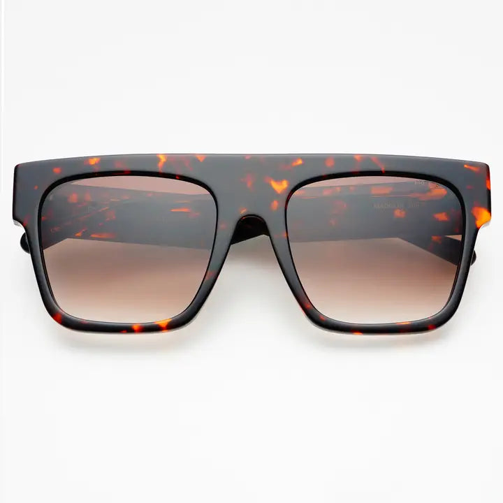 FREYRS - Madison Acetate Unisex Flat Top Sunglasses - Tortoise