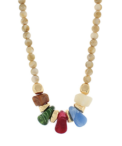 Marble Bead Necklace "Multi"