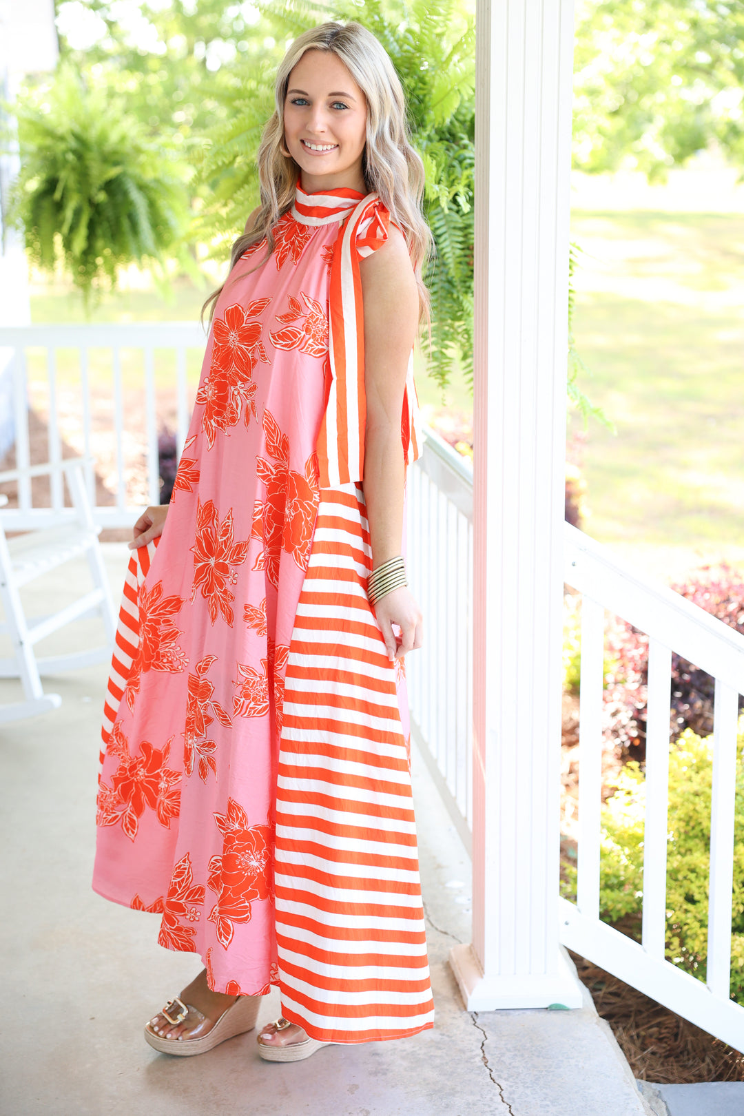 Island Breeze Maxi Dress "Pink"