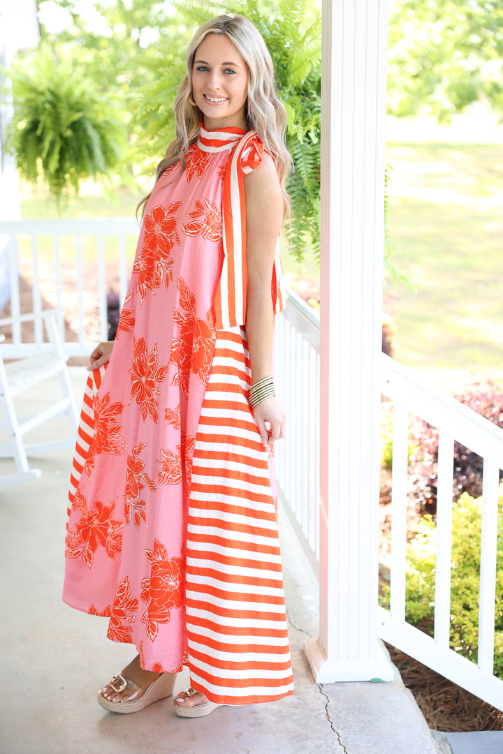 Island Breeze Maxi Dress "Pink"