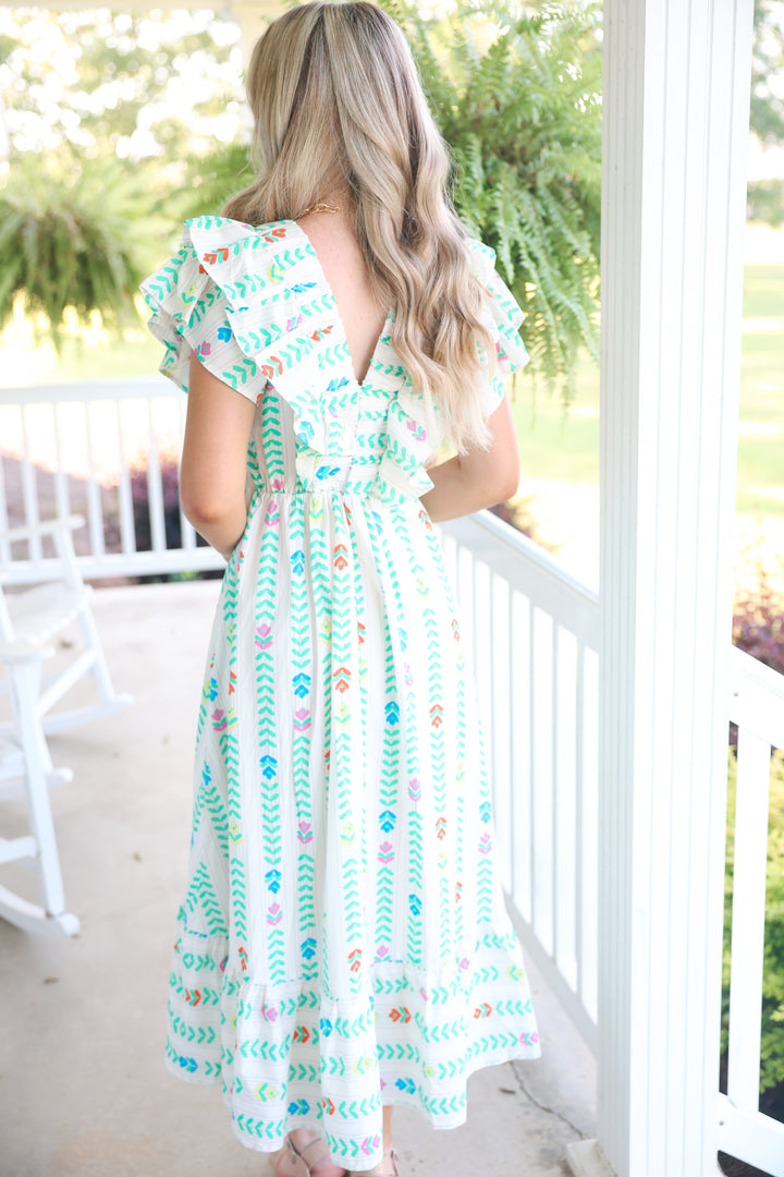 Color Spectrum Dress "Off White"