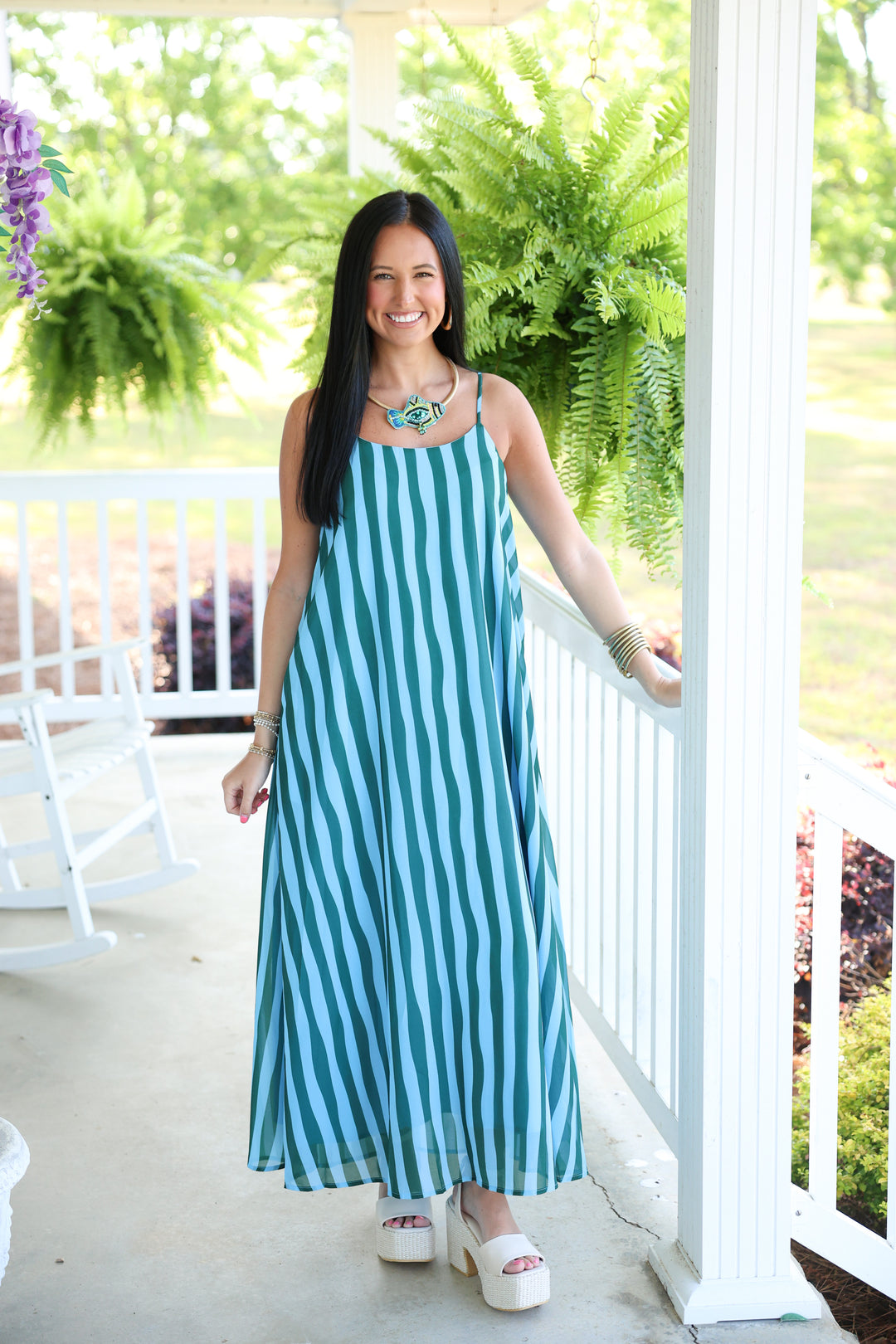 Capri Coast Maxi Dress "Blue"