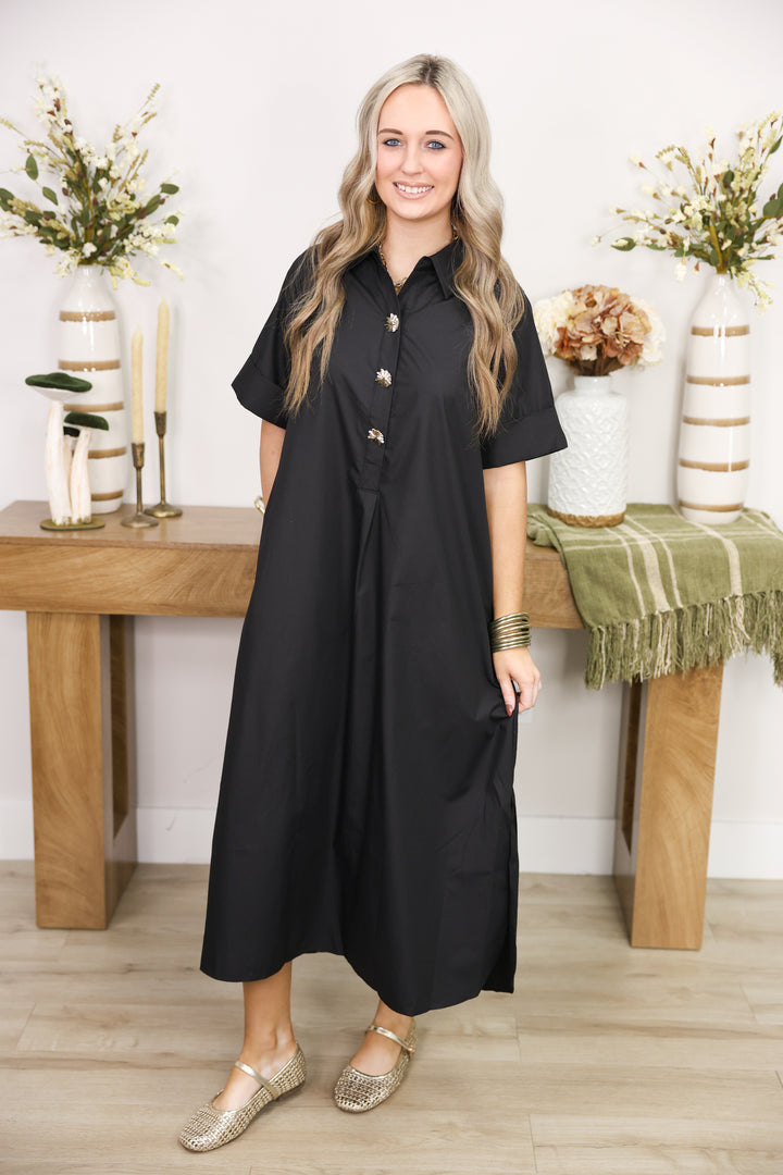 The Staple Midi Dress "Black"