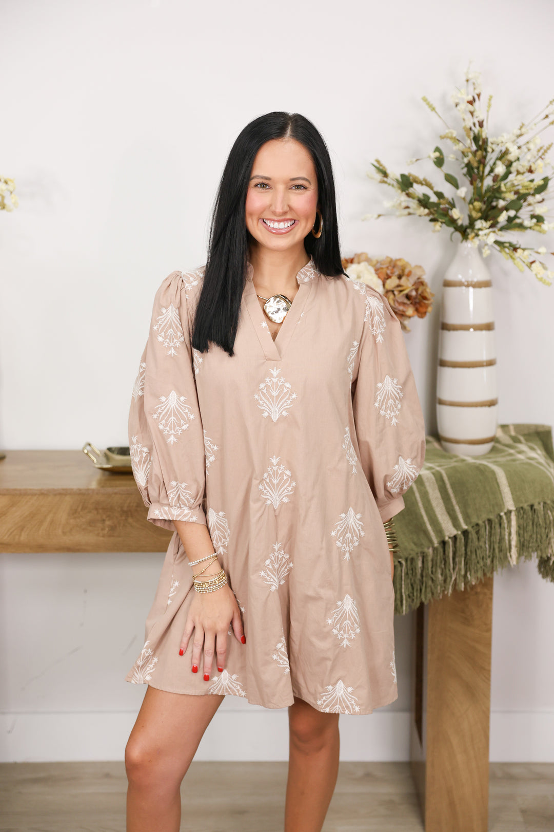 Bohemian Whisper Dress "Latte"