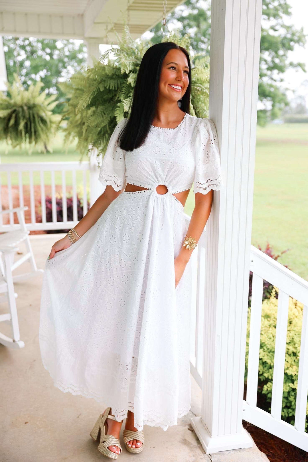 Floral Eyelet Lace Dress