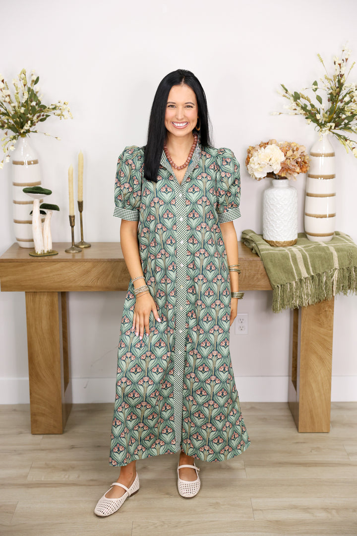 The Sage Garden Dress "H Green"