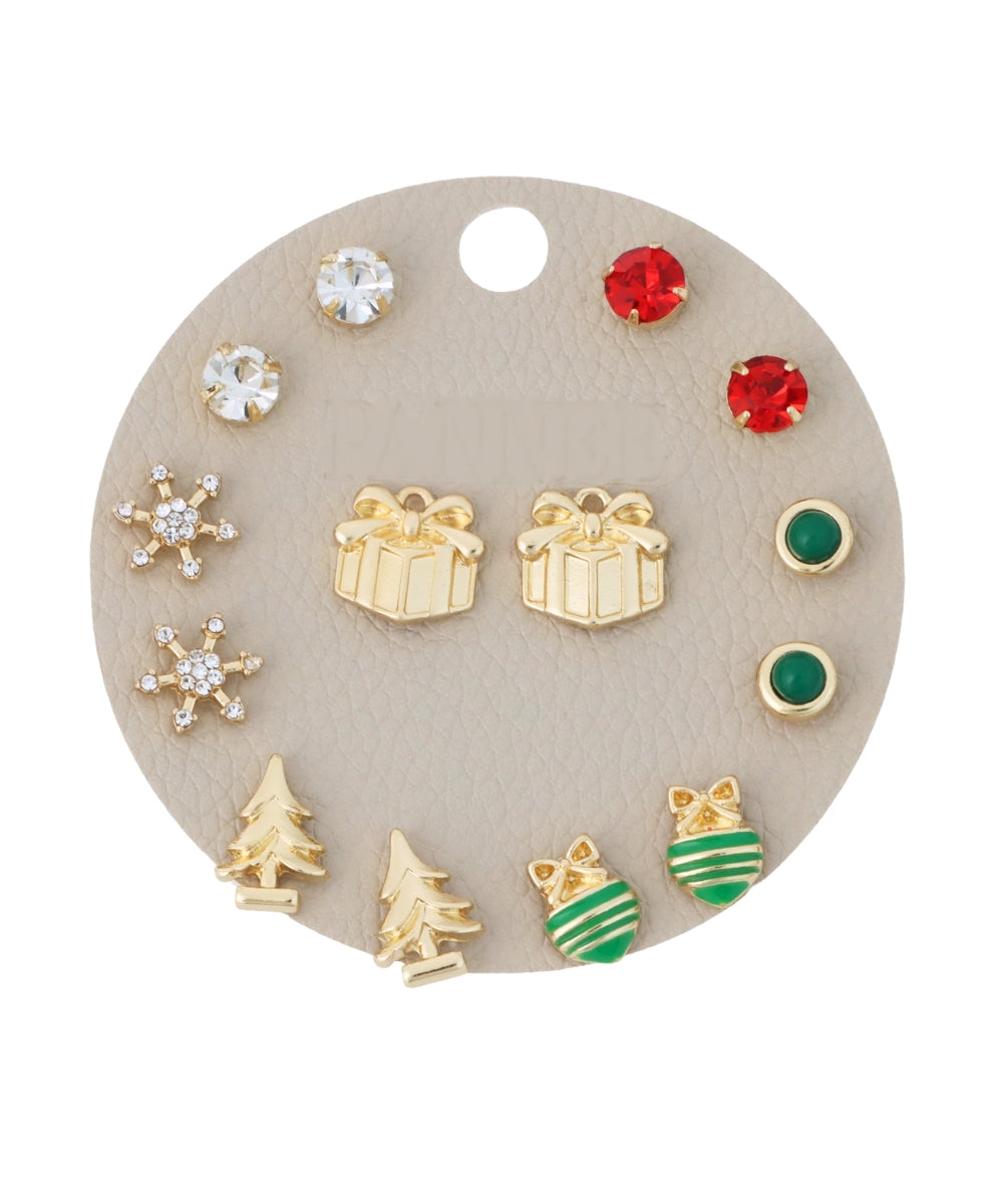 Christmas Tree Earring Set "Red/Green"