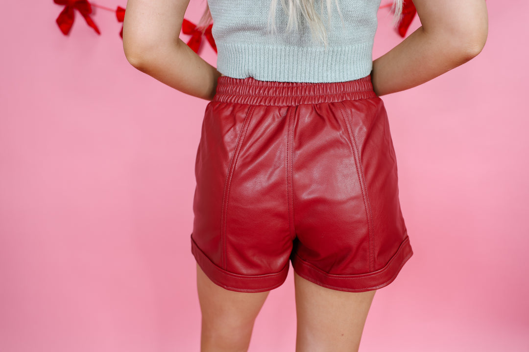 Loving Leather Shorts "Wine"