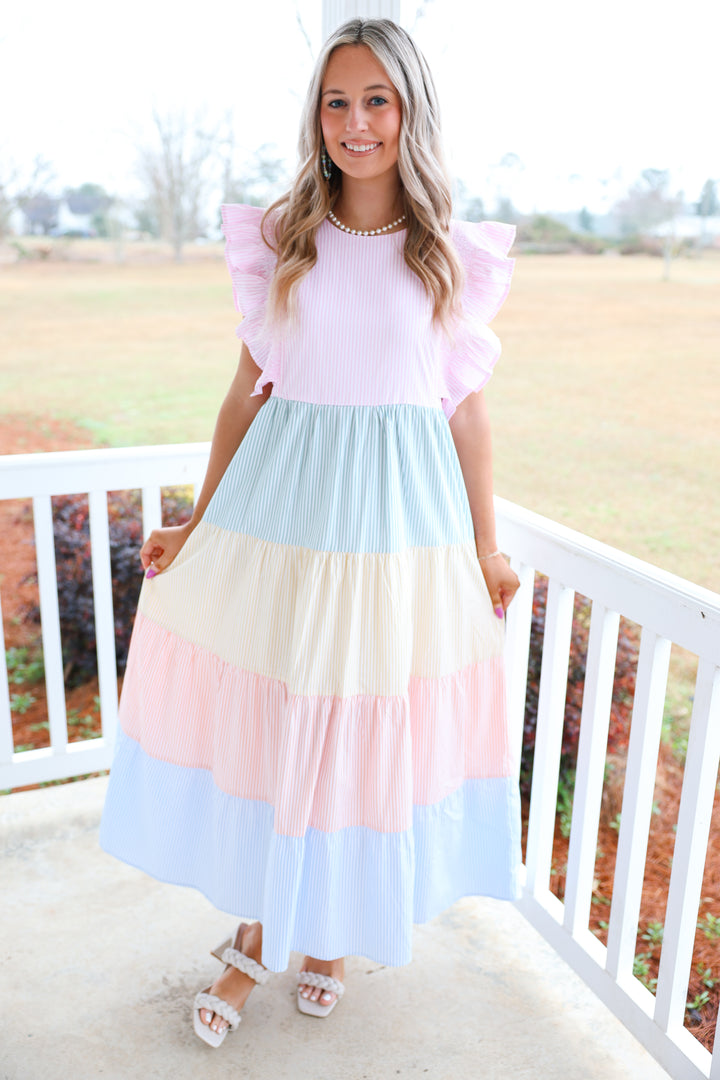 Pretty Pastels Midi Dress