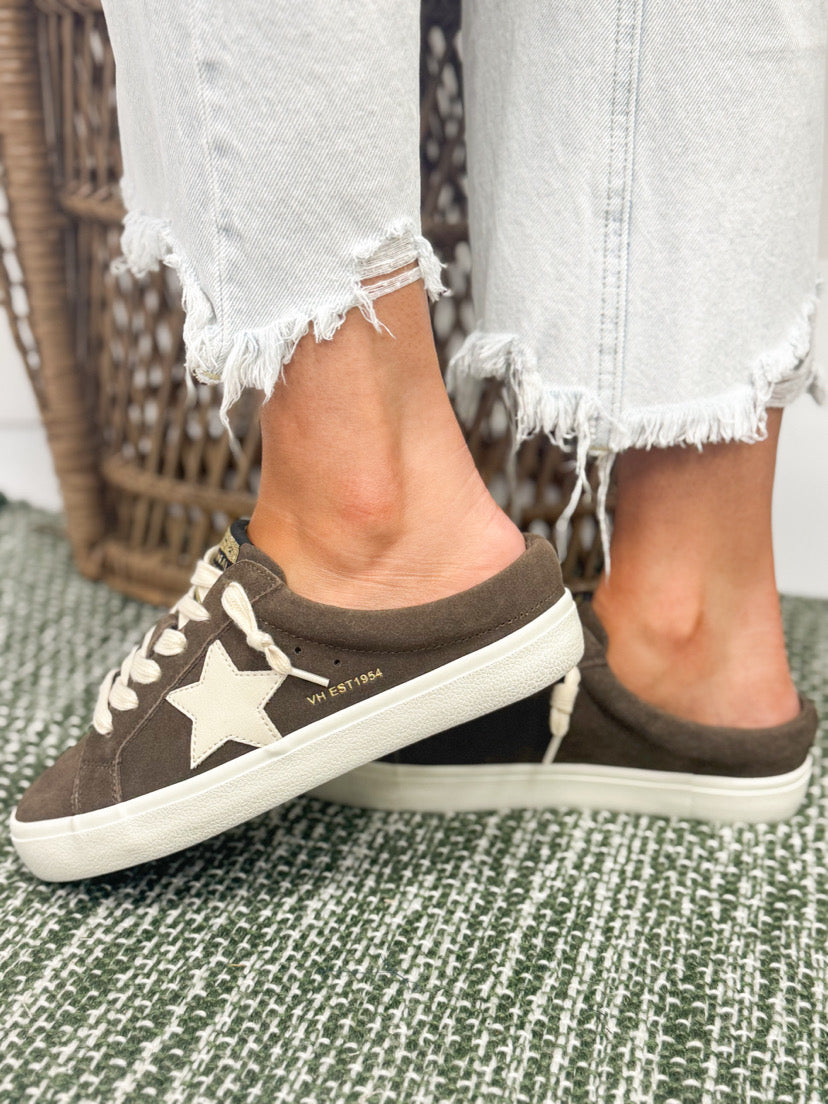 Vintage Havana - Chocolate Brown Slip On Star Low Top Sneakers