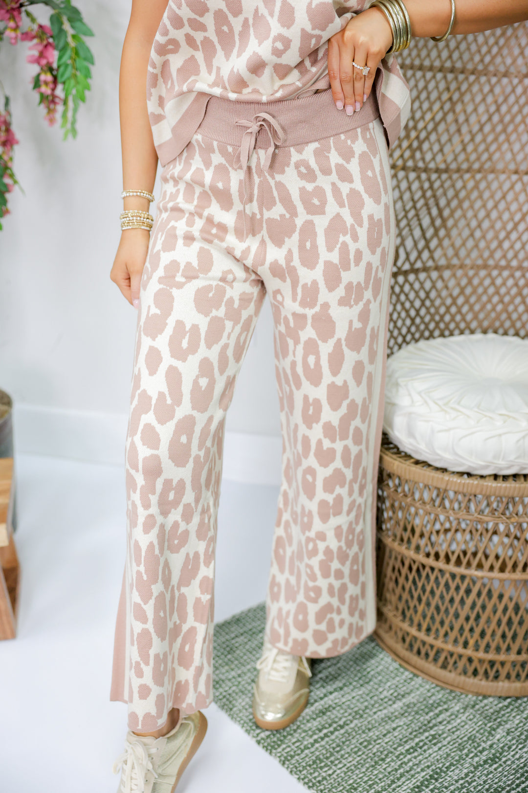 Boss Babe Leopard Set "Taupe"