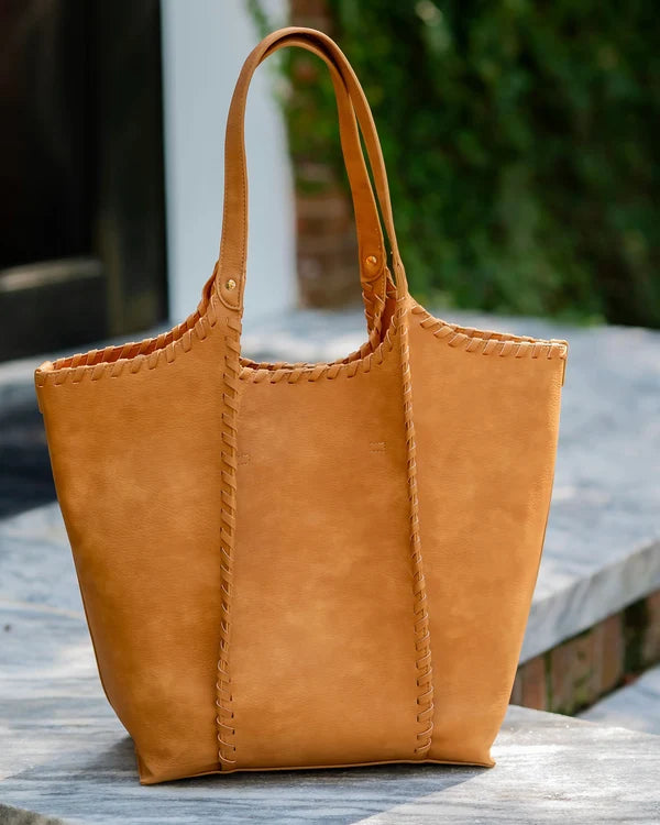 Caroline Hill - Emory Whipstitch Tote - Mustard S