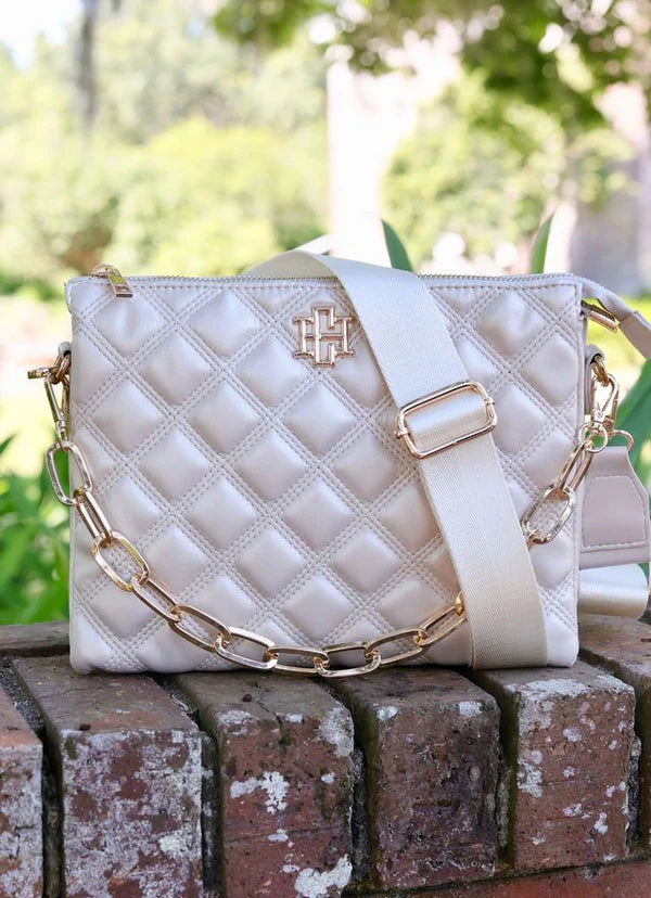 Caroline Hill - Ariana Crossbody "Pearl Quilted DQ"
