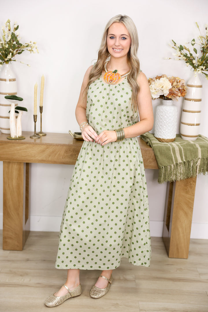 Olivia Polka Dot Set "Olive"