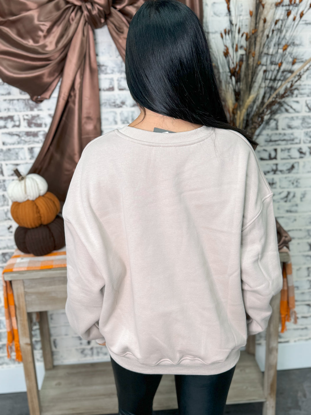 "COZY" Contrast Oversized Sweatshirt