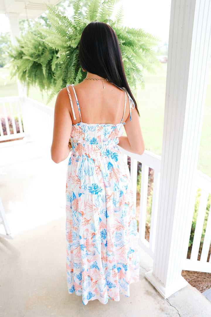 Coral Reef Midi Dress