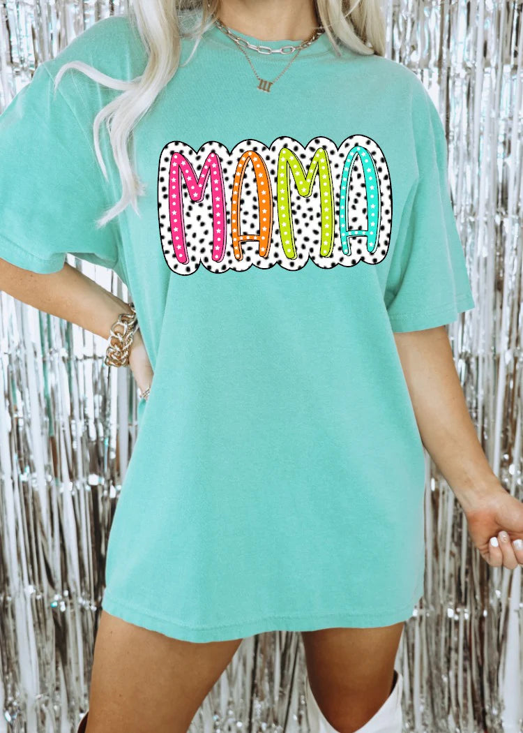 Preppy Colorful MAMA Tee