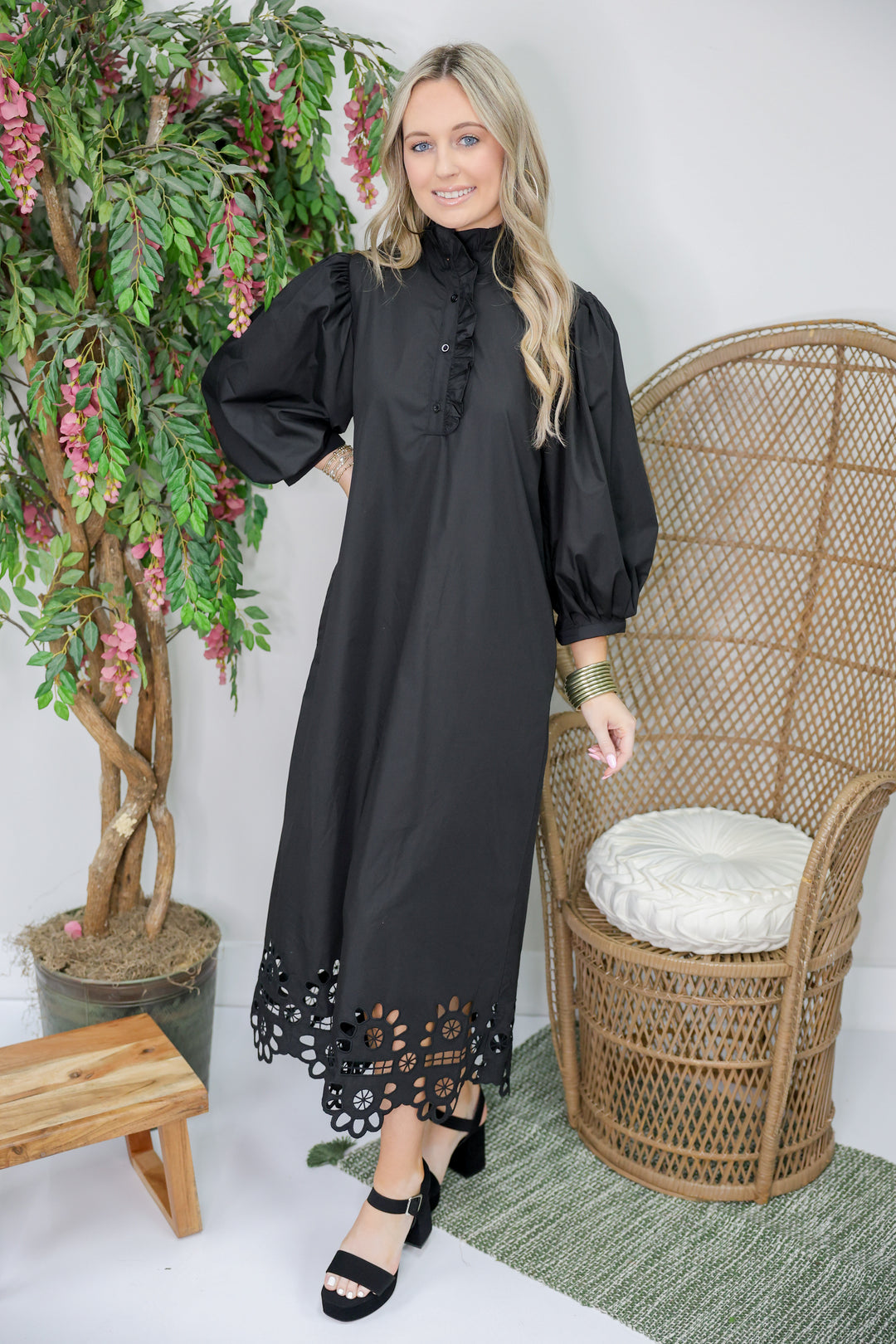 Elegant Nights Midi Dress "Black"