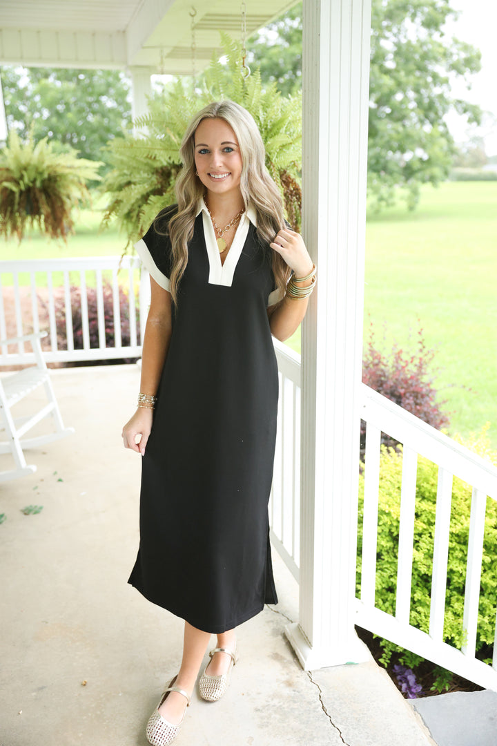 Solid Style Dress "Black"