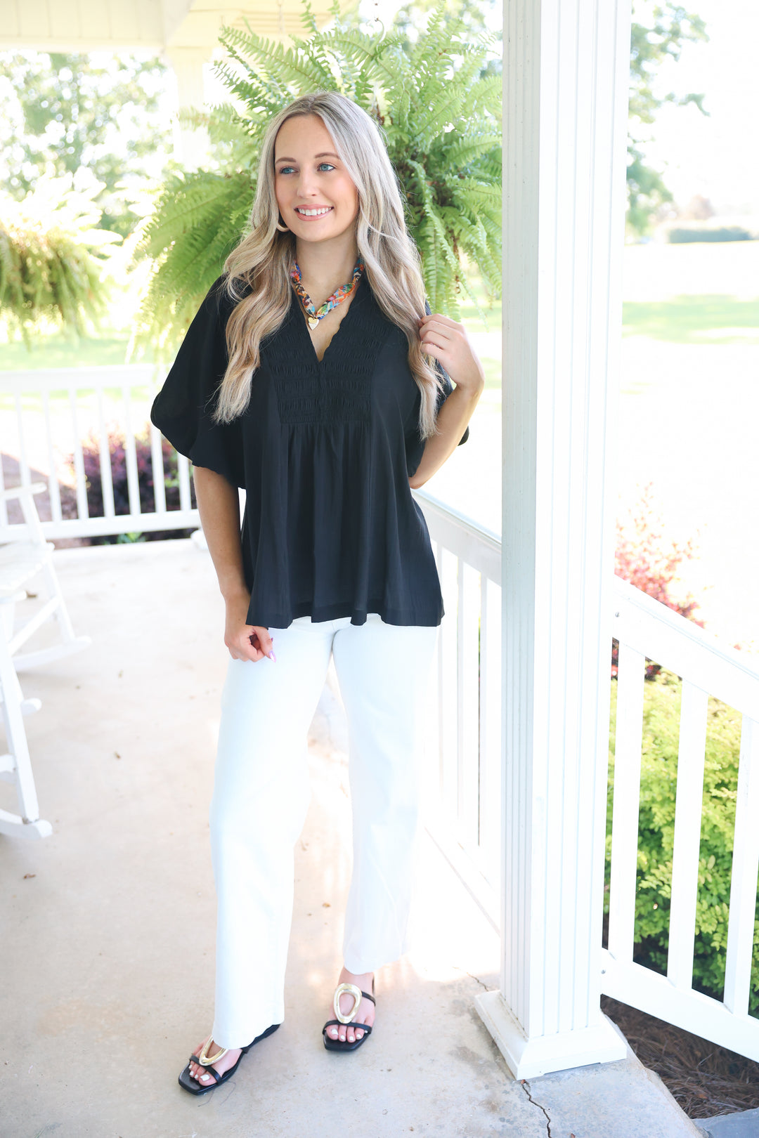 Black Collared Top