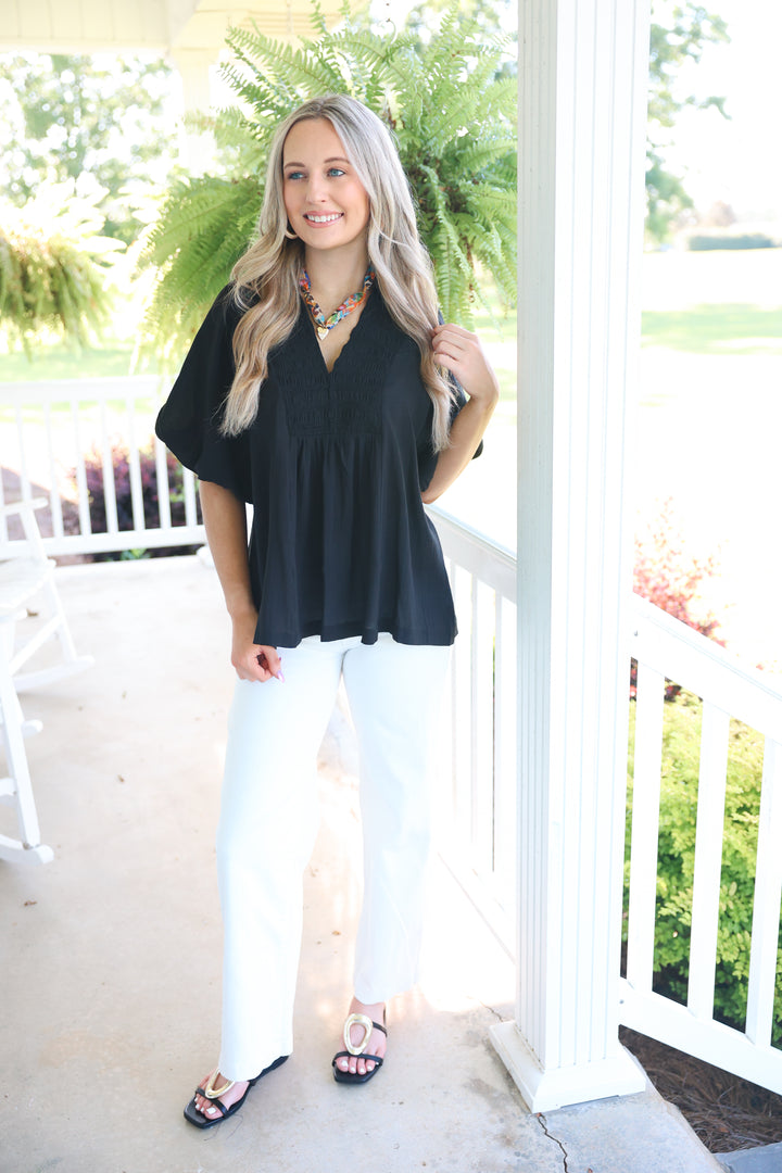 Black Collared Top