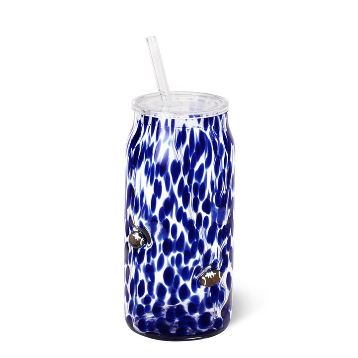 Swig - Navy Football Charm Glass 23oz