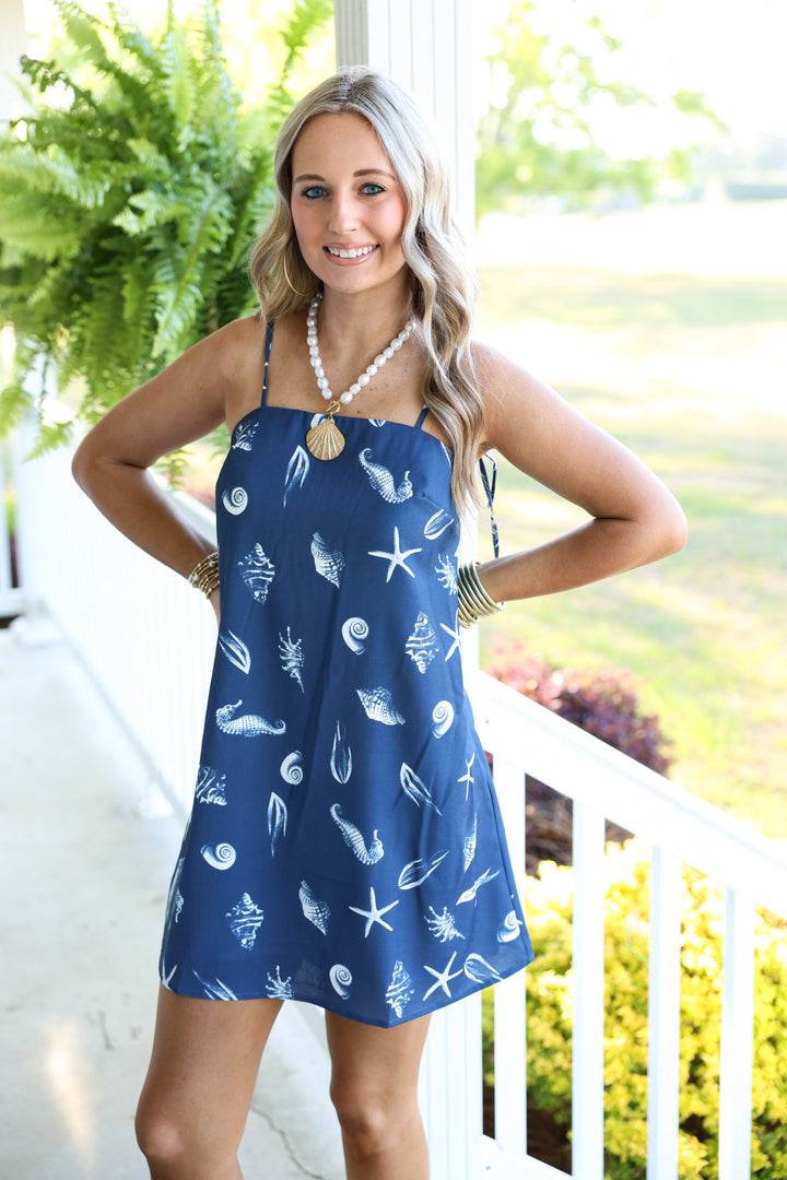 Nautical Daydream Mini Dress "Navy"