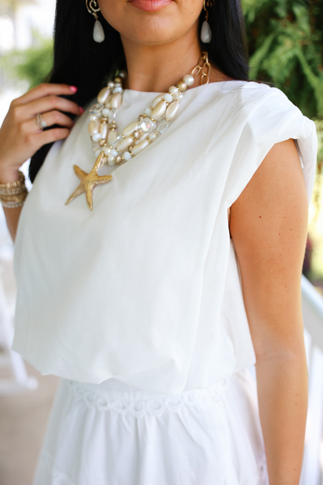 Coastal Calm Maxi Skirt Set "Off White"